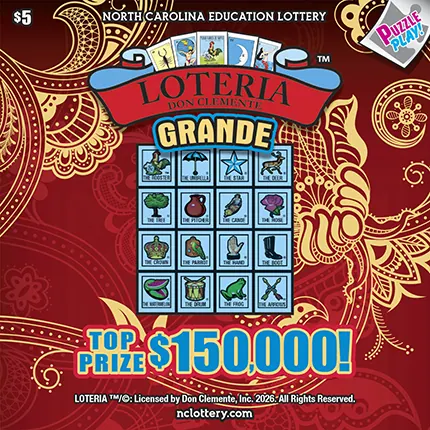 Loteria Grande $5 North Carolina scratch-off ticket