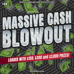 Massive Cash Blowout $30 scratch-off ticket