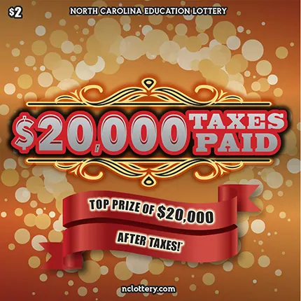 $20,000 Taxes Paid $2 North Carolina scratch-off ticket