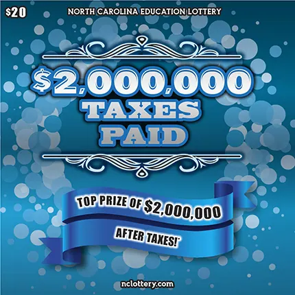 $2,000,000 Taxes Paid $20 North Carolina scratch-off ticket
