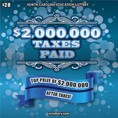 $2,000,000 Taxes Paid $20 scratch-off ticket (image: North Carolina Lottery)