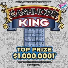 Cashword King $10 scratch-off ticket