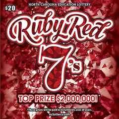 Ruby Red 7's $20 scratch-off ticket