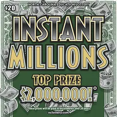 Instant Millions $20 scratch-off ticket