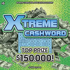 Xtreme Cashword $5 scratch-off ticket