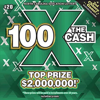 100X The Cash $20 North Carolina scratch-off ticket