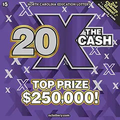 20X The Cash $5 scratch-off ticket