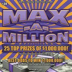 MAX-A-MILLION $30 scratch-off ticket