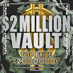 $2 MILLION VAULT $20 scratch-off ticket