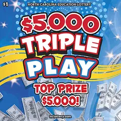 $5,000 Triple Play $1 scratch-off ticket