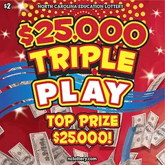 $25,000 Triple Play $2 scratch-off ticket