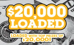 $20,000 Loaded $20 scratch-off ticket