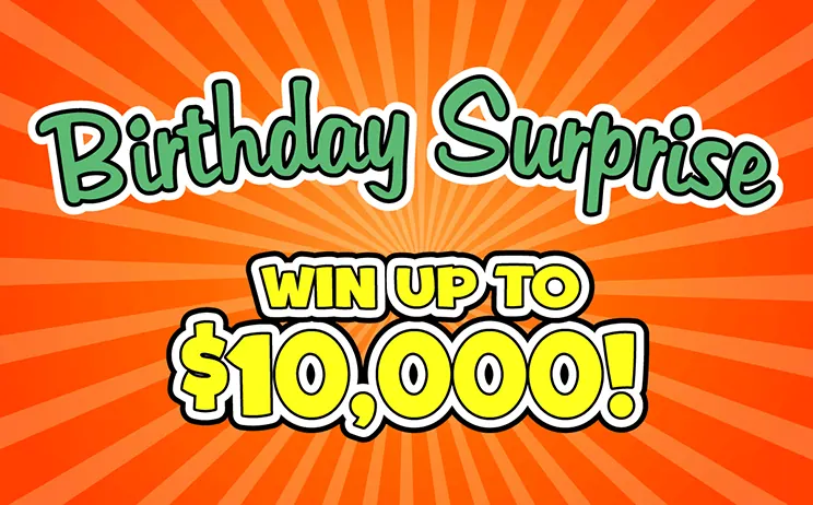 Birthday Surprise $2 New Jersey scratch-off ticket