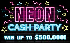 Neon Cash Party $10 scratch-off ticket