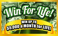 Win For Life! $3 scratch-off ticket