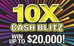 10X Cash Blitz $2 scratch-off ticket
