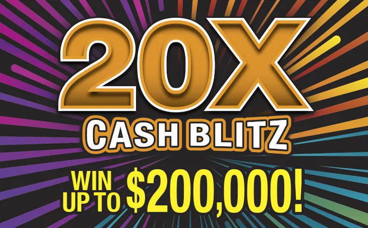 20X Cash Blitz $5 New Jersey scratch-off ticket