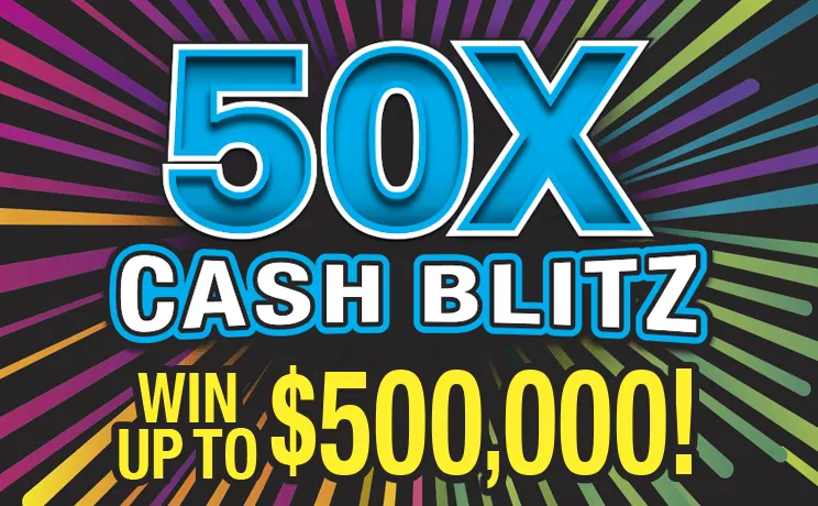 50X Cash Blitz $10 New Jersey scratch-off ticket
