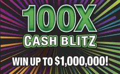 100X Cash Blitz $20 scratch-off ticket