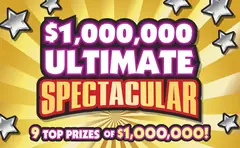 $1,000,000 Ultimate Spectacul $30 scratch-off ticket