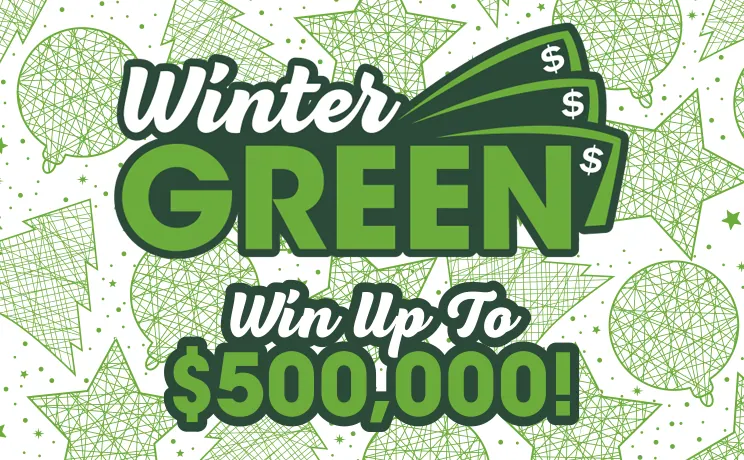 Winter Green $10 New Jersey scratch-off ticket