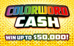 Colorword Cash $5 scratch-off ticket