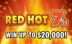 Red Hot 7's $2 scratch-off ticket