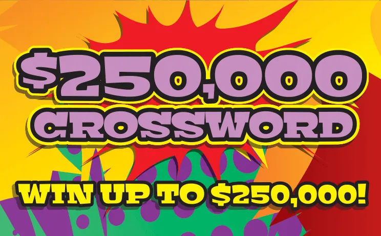 $250,000 Crossword $10 New Jersey scratch-off ticket