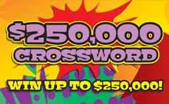 $250,000 Crossword $10 scratch-off ticket