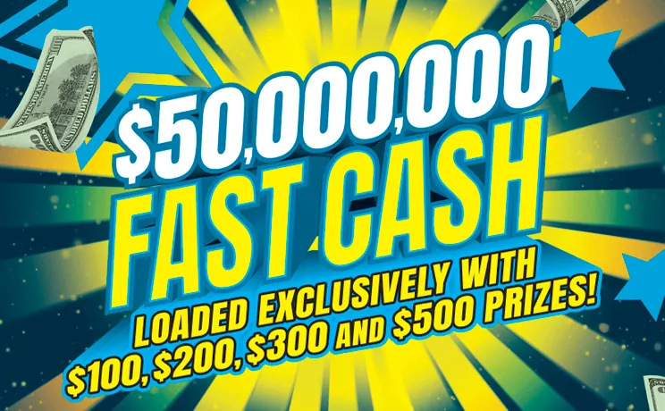 $50,000,000 Fast Cash $20 New Jersey scratch-off ticket