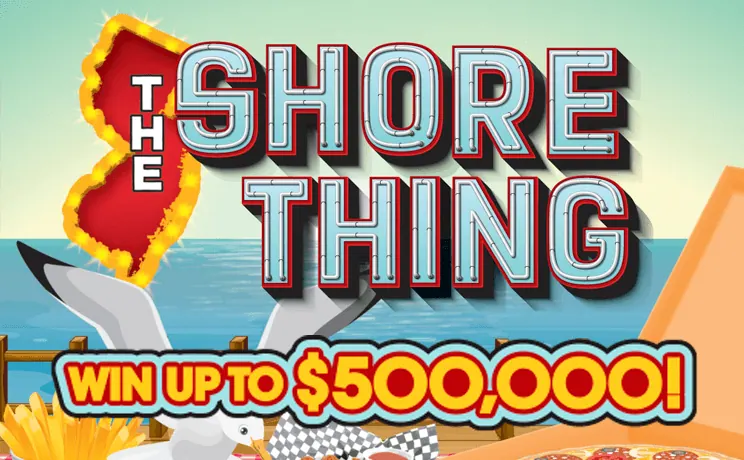 The Shore Thing $10 New Jersey scratch-off ticket
