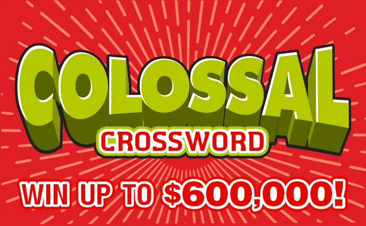Colossal Crossword $30 New Jersey scratch-off ticket