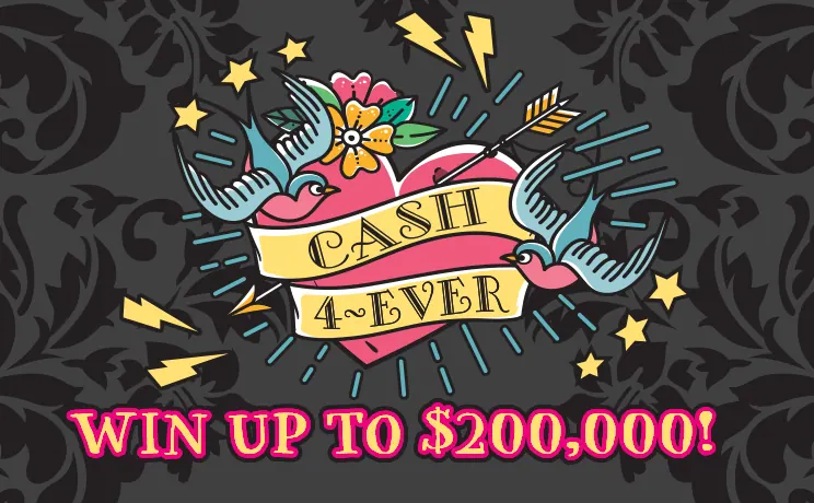 Cash 4-Ever $5 New Jersey scratch-off ticket