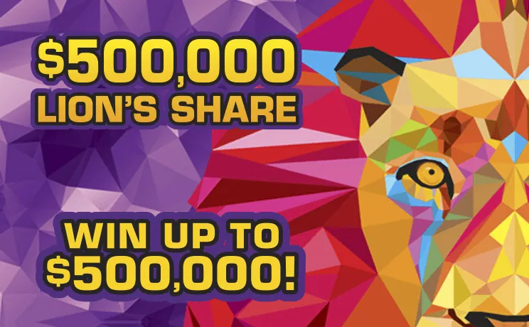 $500,000 Lion's Share $10 New Jersey scratch-off ticket