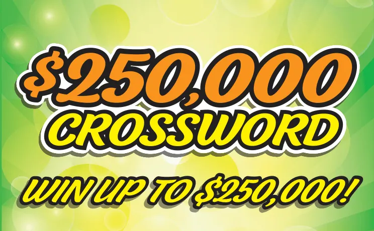 $250,000 Crossword $10 New Jersey scratch-off ticket