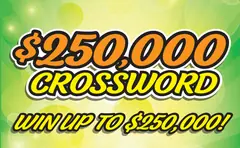 $250,000 Crossword $10 scratch-off ticket