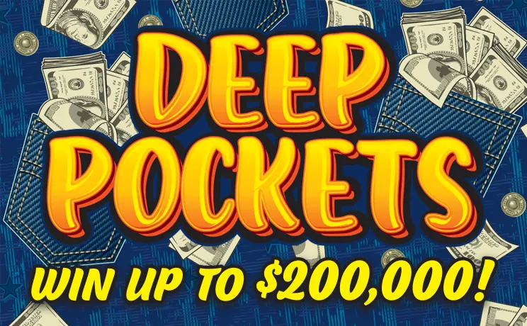 Deep Pockets $5 New Jersey scratch-off ticket
