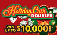 Holiday Cash Doubler $2 scratch-off ticket
