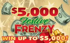 $5,000 Festive Frenzy $20 scratch-off ticket