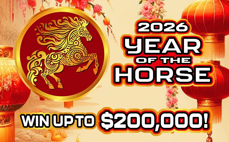 Year Of The Horse $5 New Jersey scratch-off ticket