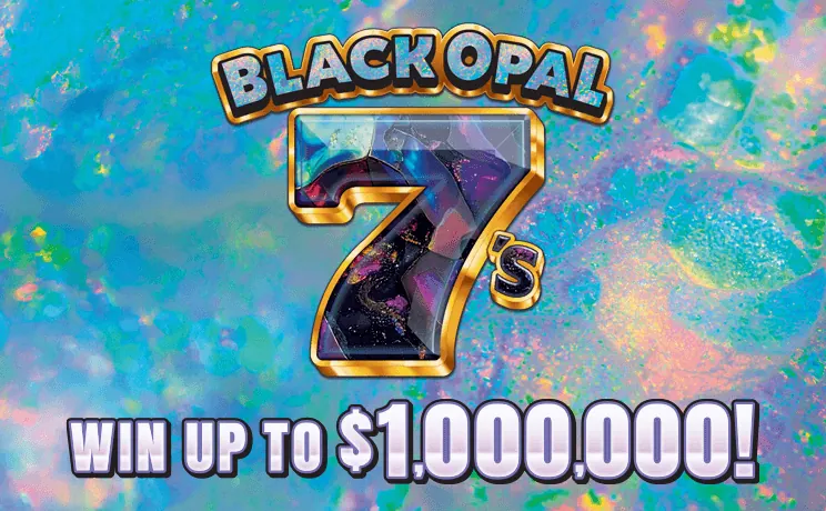 Black Opal 7's $20 New Jersey scratch-off ticket