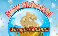 Snow Globe Gold $10 scratch-off ticket