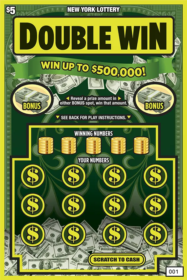 Double Win $5 New York scratch-off ticket