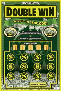 Double Win $5 scratch-off ticket