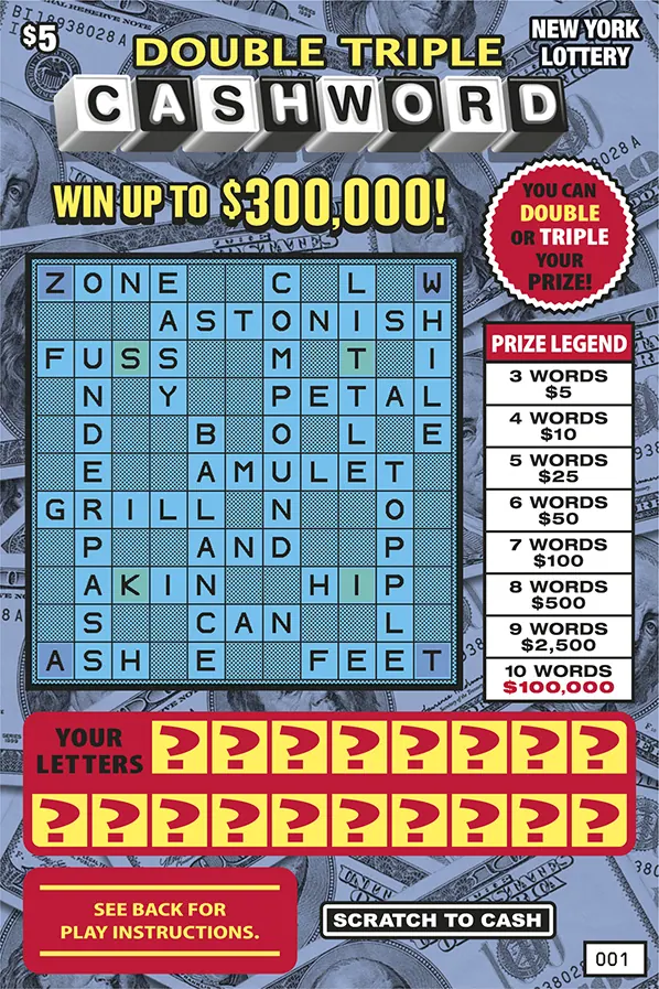 Double Triple Cashword $5 New York scratch-off ticket