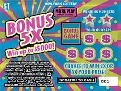 Bonus 5X $1 scratch-off ticket