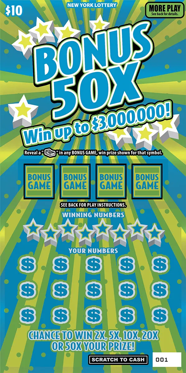 Bonus 50X $10 New York scratch-off ticket