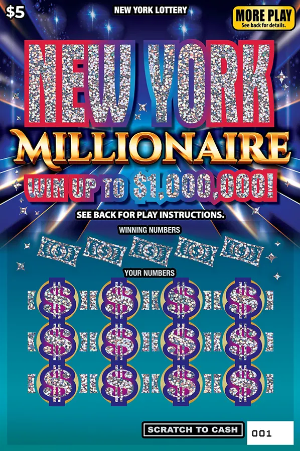 New York Millionaire $5 New York scratch-off ticket