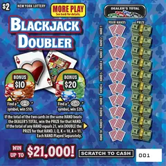 Blackjack Doubler $2 scratch-off ticket