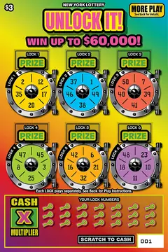 Unlock It! $3 scratch-off ticket